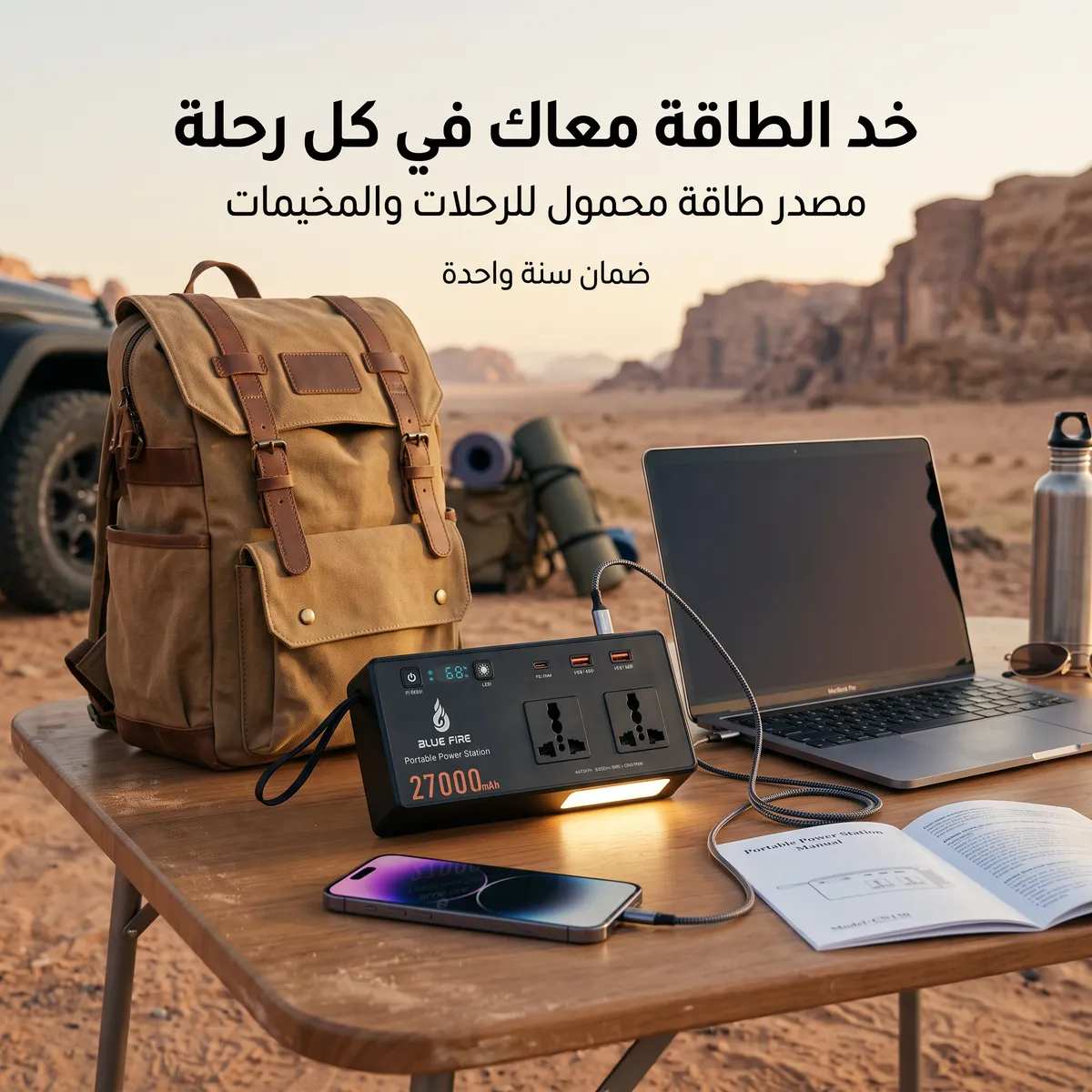 مولد طاقة متنقل 27000 مللي أمبير، صورة 4